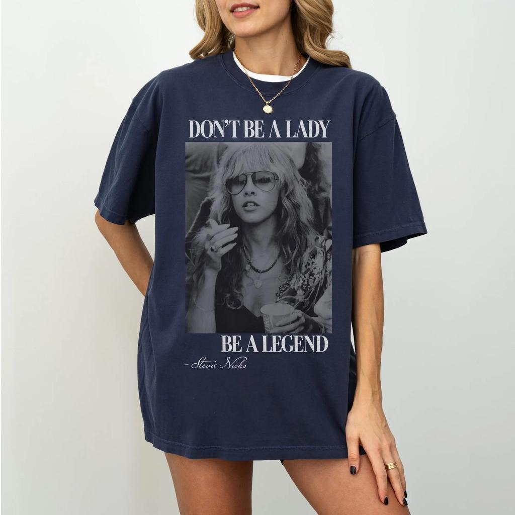 Plus Size Summer Womens Vintage Stevie Nicks TShirt  Cotton Breathable Stylish Versatile Street Style Oversized