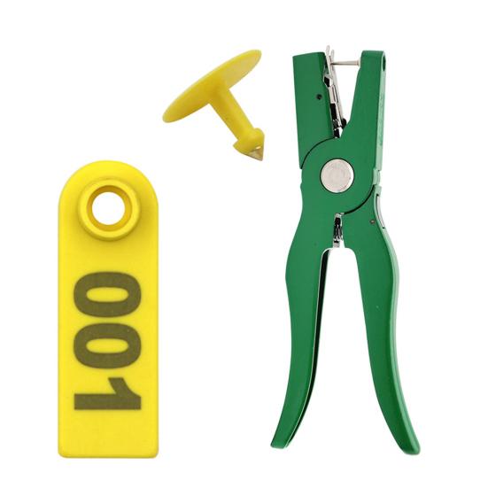 Sheep Ear Tags 001-100 Number Tags Livestock Animal Tags Ear Tag Applicator for Cows Goats Sheep Pigs Farm Animals