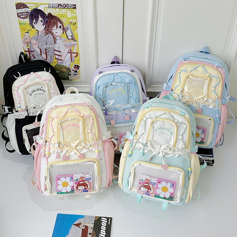 High-value Schoolbag Junior High School Girl Backpack Travel Lightweight New Large-capacity Cute Backpack