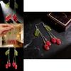 Gothic Style Copper Earrings With Cherry Motif For Trendy Women