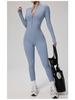 Manyi Zipper Nude Long Sleeve Yoga & Fitness Jumpsuit 8306