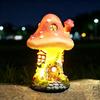 Luce Creativa a Forma di Fungo Fiore Casa Solare: Ornamento da Giardino in Resina per Esterno