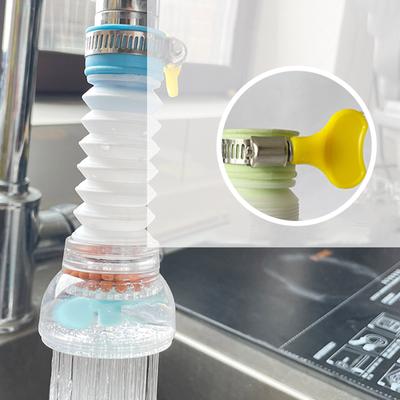 Einstellbarer flexibler Wasserhahn-Extender, grüner Spritzfilter
