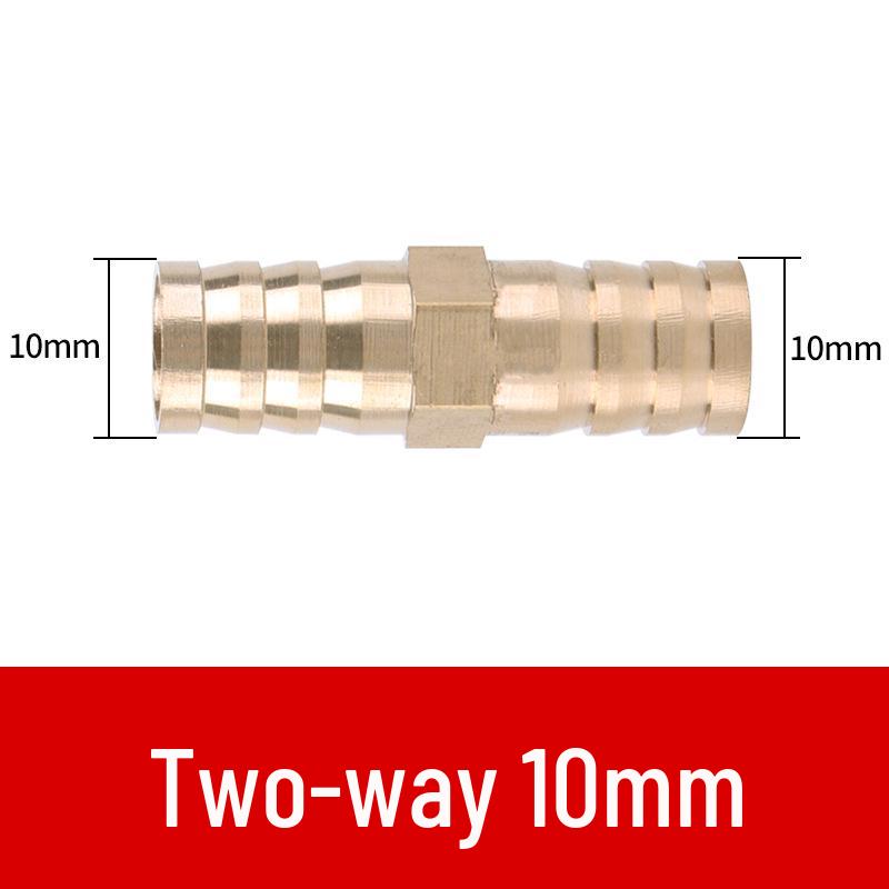Brass Green Head Pagoda Straight-Through 2-Way or 4-Way Tee Fitting, Compatible with 6-16mm Tubing