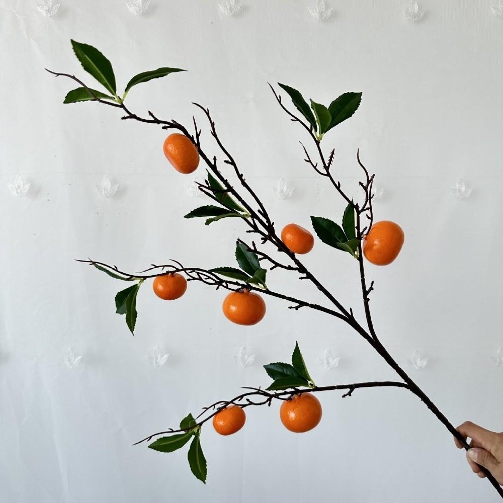 Realistic Artificial Fruit Branches 7 Fruit Multi-Branch Foam Fruits Branches Lifelike Decorative Plastic Fruit Ornaments