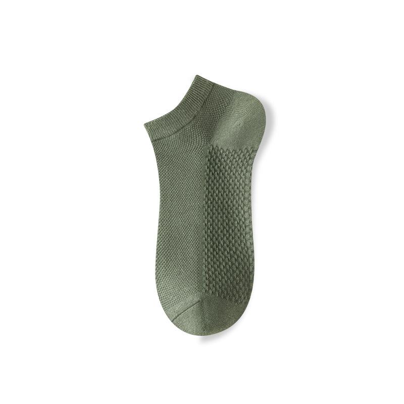 5 Pairs of Men's Summer Thin Pure Cotton Sweat Absorbing Deodorant Mesh Short Cotton Socksjavascript: