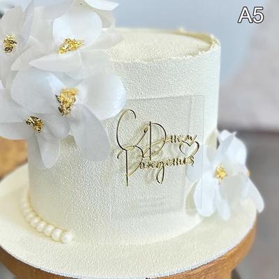 1Pc Cake Topper Acrylic  Letters Happy Birthday Cake Topper For Birthday Party Cake Decorations
