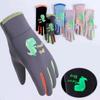 Cartoon Full Finger Gloves Nightlight Snowboard Mittens New Children Ski Gloves  Outdoor Sports