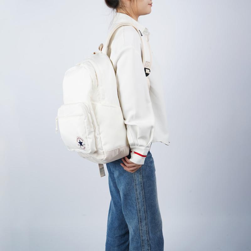 New Converse Polyester Backpack Unisex White 10020533-A06