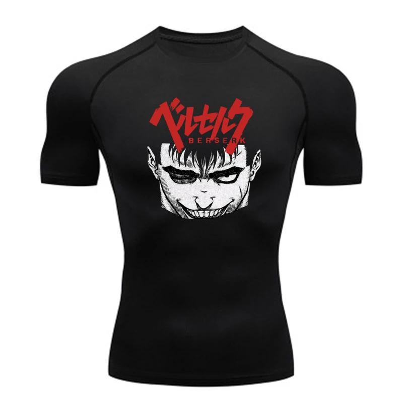 Sportswear for Men Gym Anime Berserker Men's Compression T-shirt Sports Tights Fitness Long Sleeve Running Training Sportswear