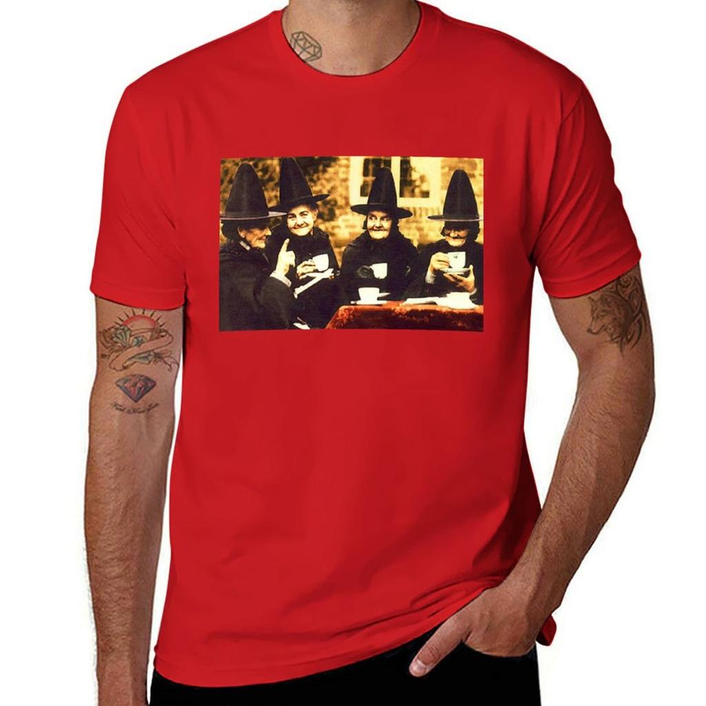 Witches Tea Party  colored Tshirt sublime heavyweights mens plain t shirts