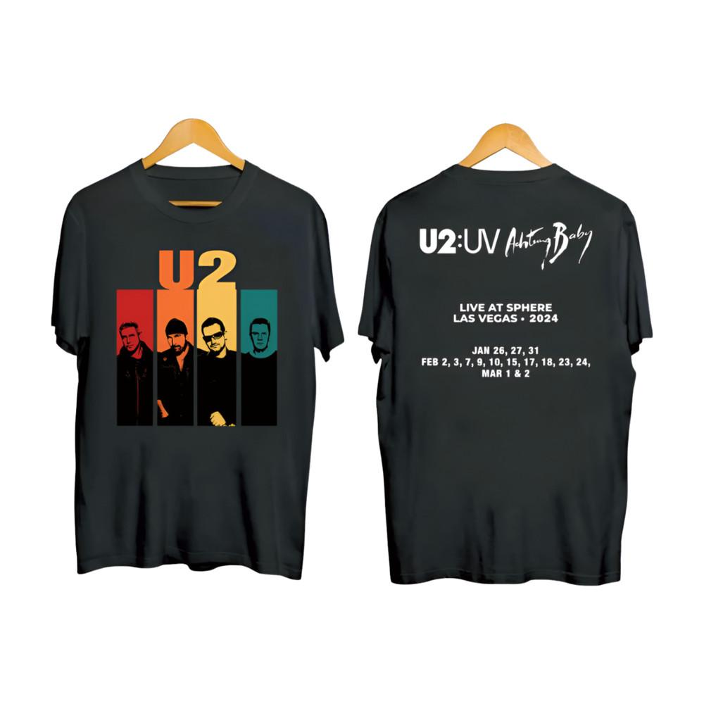 90s Vintage Achtung Baby Tour 2024 U2 Band TShirt U2 Live At Sphere TShirt Unisex T-Shirt XXXL