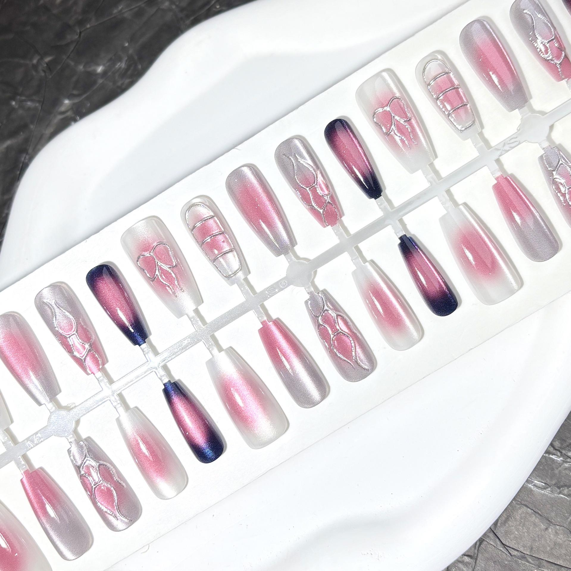 

Румяна Y2K Бант Shibuya Острая Девушка Кошачий Глаз Наклейки для Нейл-Арта