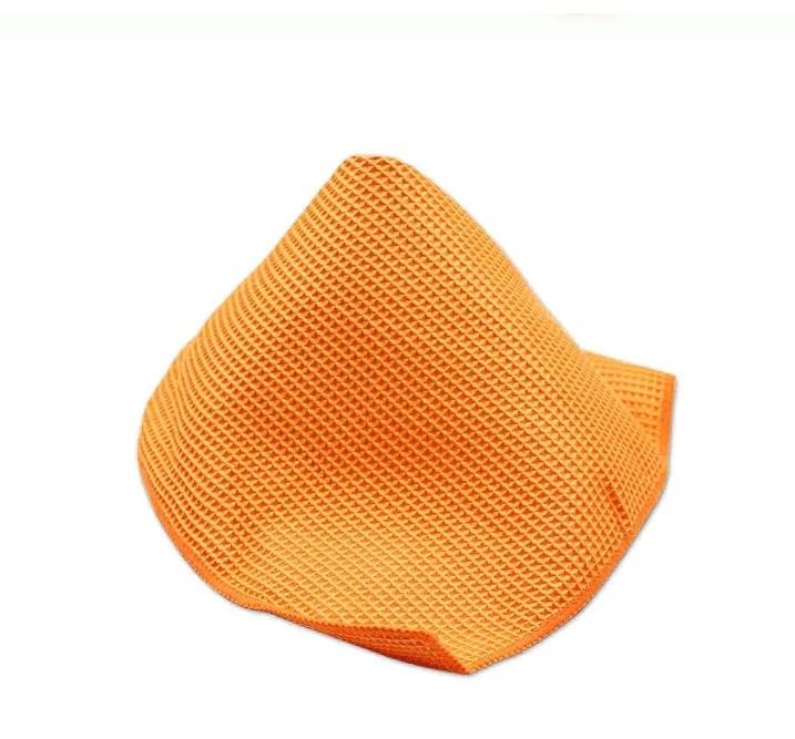 Car Wash Towel Glass Cleaning Water Drying Microfiber Window Clean Wipe Auto Detailing Waffle Weave for Kitchen Bath 40*40cm