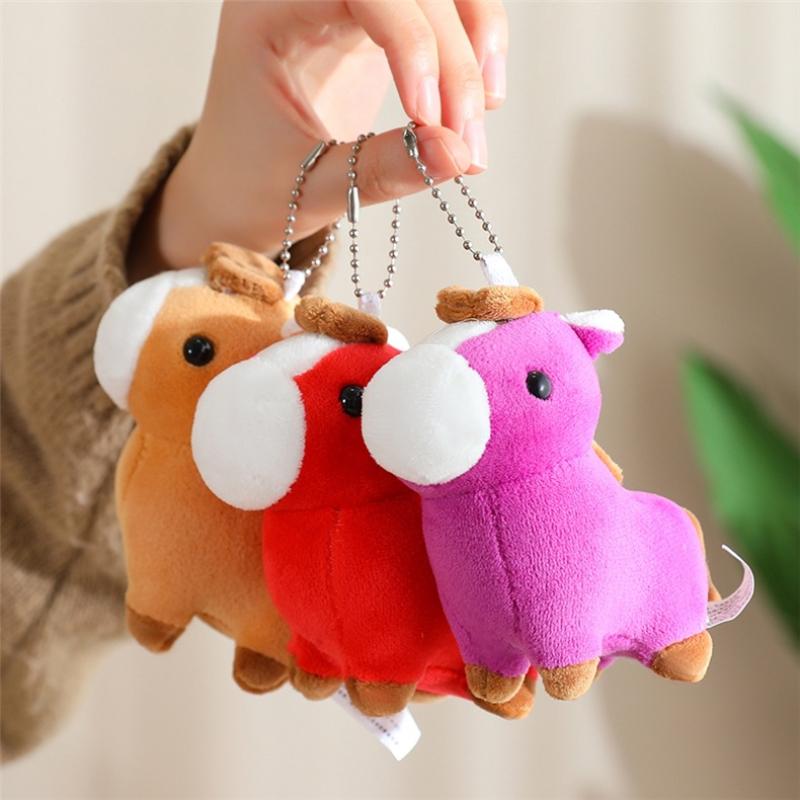 Cartoon Colorful Plush Pony Pendant Keychain Year Of The Horse Mascot Doll Pendant Backpack Decoration Pendant New Year Gifts