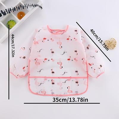Baby Bibs New Cute Children Baby Stuff Toddler Waterproof Long Sleeve Art Smock Feeding Bib Apron for Kids 0-6 Years