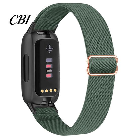 Breathable Nylon Sport Band Elastic Watch Bands for Fitbit Inspire 3, Adjustable Skin Friendly Strap Woven Sports Wristband Replacement Women Men