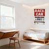 Vintage Race Car Parking Only Metal Sign, Rustic Distressed Metal Tin Sign with Warning Text for Bar Garage Man Cave Wall Decor,