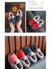 Waterproof Non-Slip Winter Warm Cotton Slippers with Velvet & PU Leather for Men, Women, & Kids