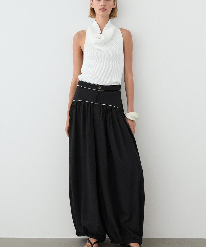 Masimodutti Contrast Fluid Pants