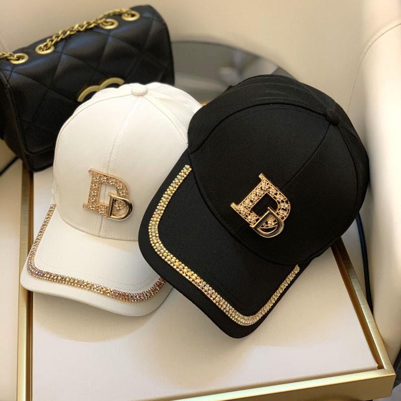 Fashionable Casual New Double D Rhinestone Duck Tongue Hat Spring And Autumn Korean Style Trendy Baseball Cap