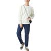 New Balance Sweatshirts Men's Ivory White Crew Neck Moderate Regular AMT21369-IV