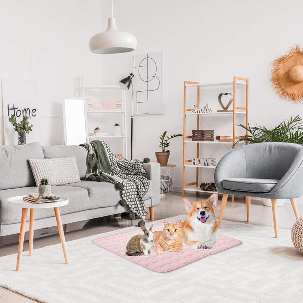 Dog Cooling Mat Large Cooling Pad Summer Pet Bed for Dogs Cats Kennel Pad Breathable Pet Self Cooling Blanket Dog Crate Sleep Mat Machine Washable