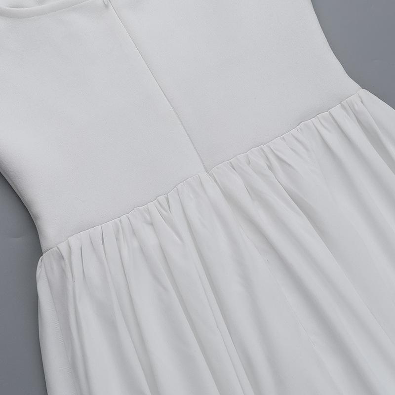 Evropský a americký dámský podzimní módní temperament elegantní slim fit jednobarevné šaty délky A-linie