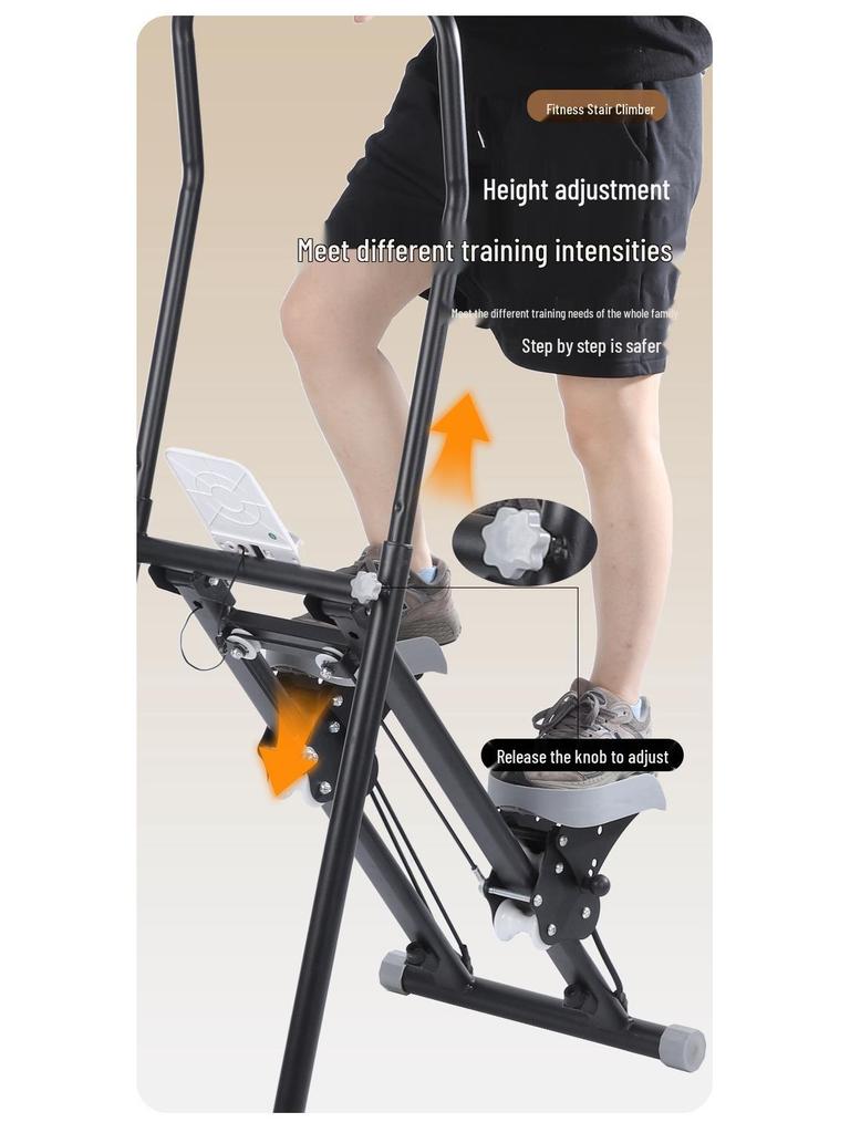 Foldable Home Stair Climber Stepper: Multi-Function Fitness Twist Waist Machine