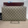 [Pre-Owned] Dionysus Chain Tiger Head Buckle Logo Canvas And Leather Shoulder Bag Small - Very Good #39E26M