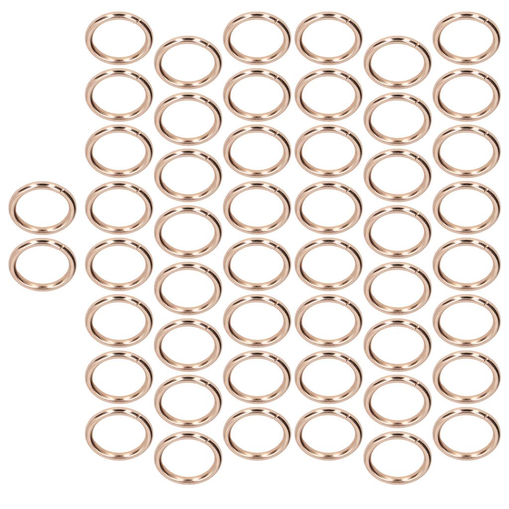50Pcs Metal Rings 15x3mm Iron Material Sturdy Durable Multifunctional Exquisite O Rings MetalGold