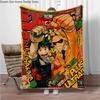 Vintage M-My-Hero-Academia 3D Printed Flannel Blanket Living Room Sofa Bed Camping Picnic Warm Blanket Holiday Gifts