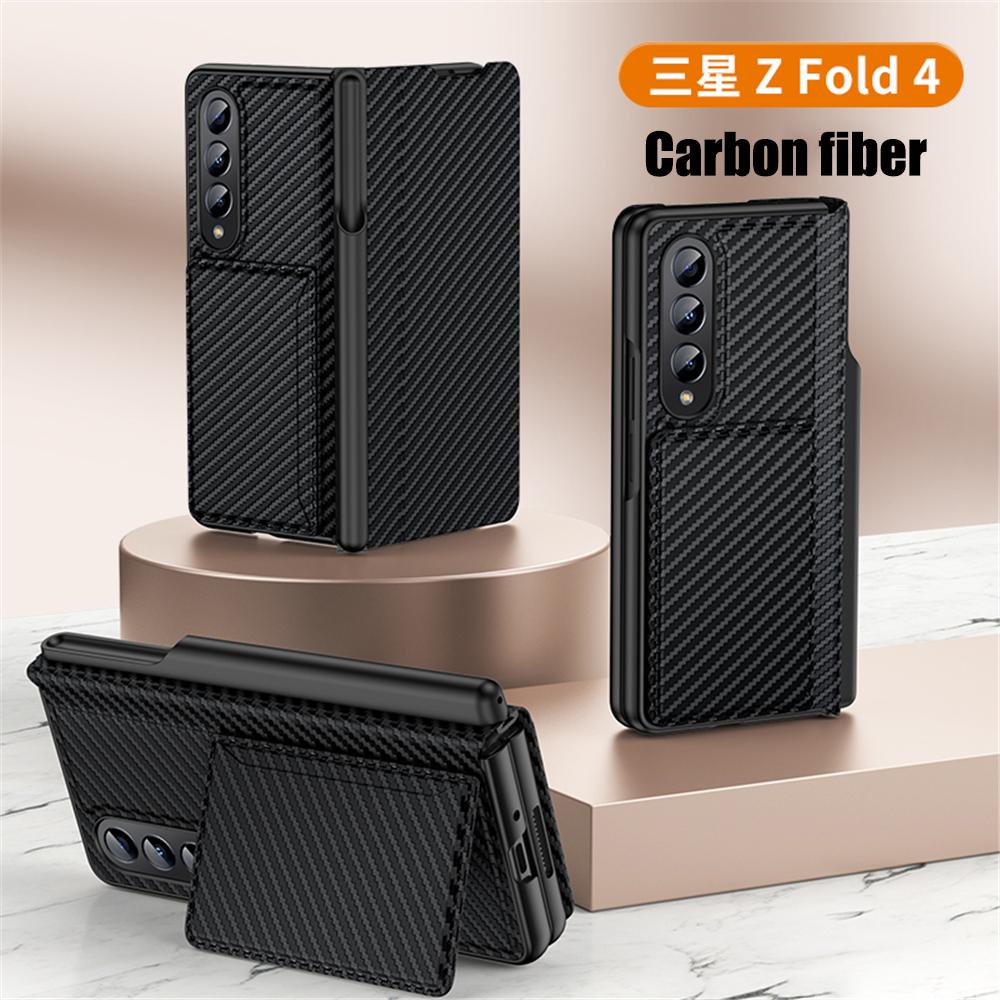 

Роскошный кожаный чехол-держатель для карточек-кошельков для Samsung Galaxy Z Fold 4 5G, чехол с держателем S Pen, противоударный чехол для телефона Fundas For Z Fold 4 5G