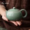 220ml Boutique Ice Flower Ru Kiln Porcelain Xishi Teapot Boutique Pot Cup Set Tea Brewing Kettle Tableware Accessories Ornaments