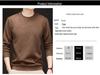 Men's Solid Color Pullover Sweater - Long Sleeve, Casual Round Neck T-Shirt