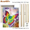 Frame Paint By Numbers For Adults Starter Kits Butterfly Animals Canvas Number Painting For Diy Gift Home Decors 40x50