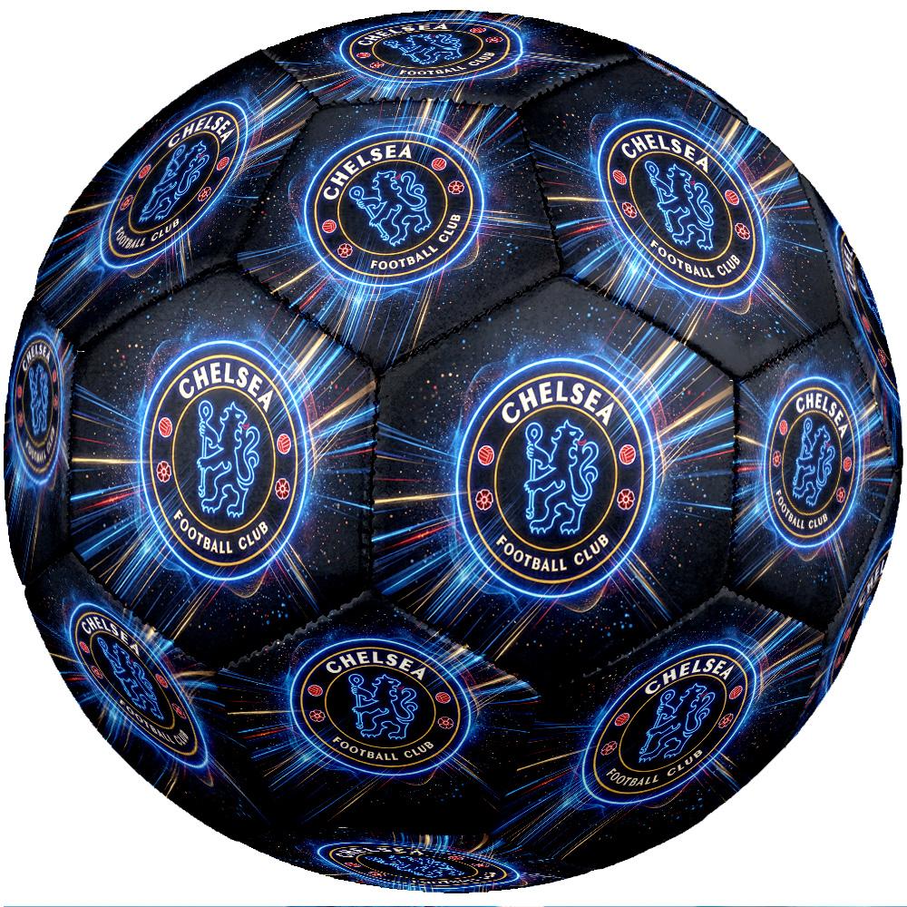 Chelsea FC Theme Soccer Ball Size 5 Soccer Ball Soft Touch Professional Training Football for Outdoor Sports