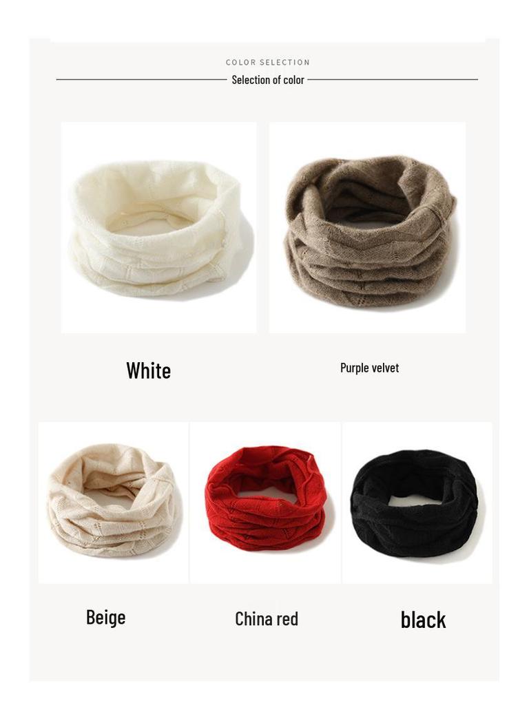 Super Soft Cashmere Snood - Women's Warm Knitted Neck Warmer for Autumn/Winter