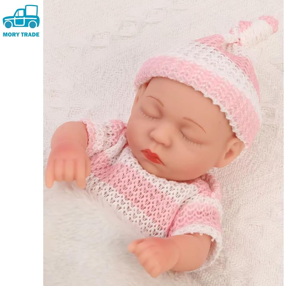MORYTRADE Doll Figurine Handheld Size with Outfit Decorative Object 6+ Pink