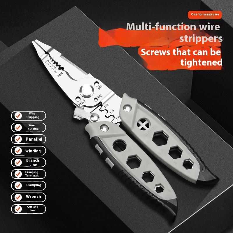 1 Piece Electrician Special Wire Stripping Tool For Winding Cutting Wire Multifunctional Wire Stripping Pliers