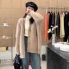 Cappotto in pile di visone da donna autunno inverno tinta unita ampio casual moda cardigan capospalla top