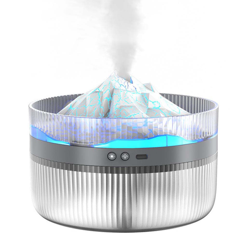 1.5L Large Capacity Volcano Shaped Humidifier Aroma Diffuser with Dual Color Light Mist Maker for Home Office