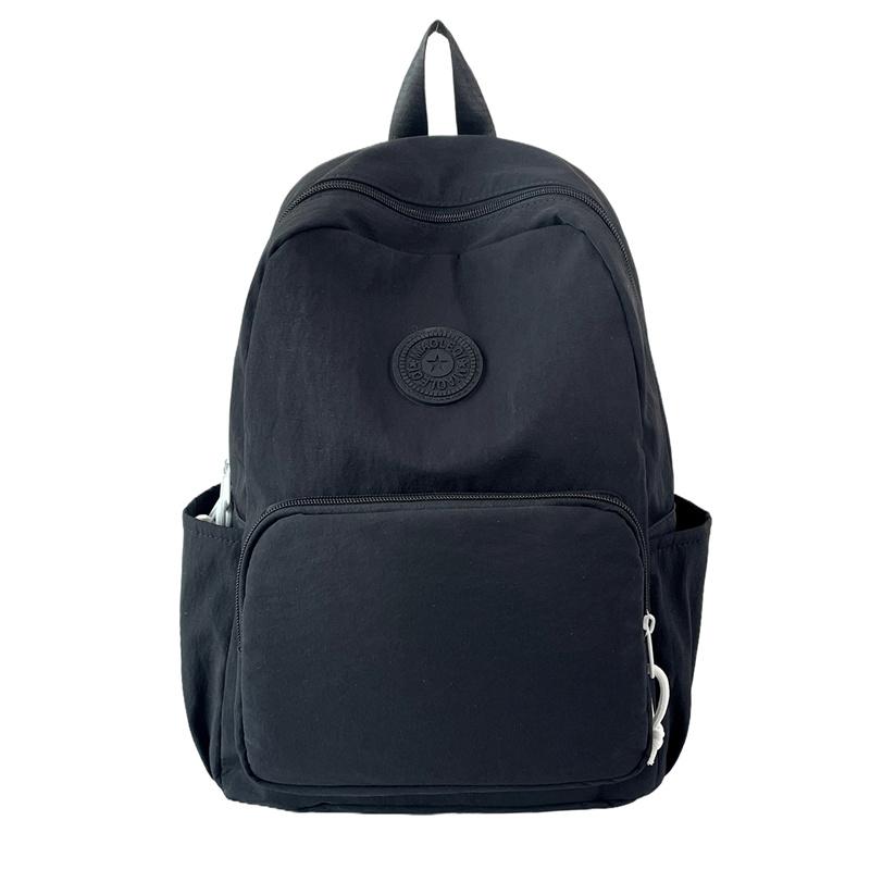 

Student Schoolbag Solid Color Backpack Women s Travel Mini Backpack чорний