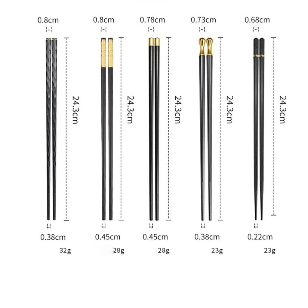 Chopsticks Reusable Fiberglass Dishwasher Safe 9.6 Inch/24.3cm Matte Non-Slip Family/ Hotel/ Restaurant Japanese Chop Sticks