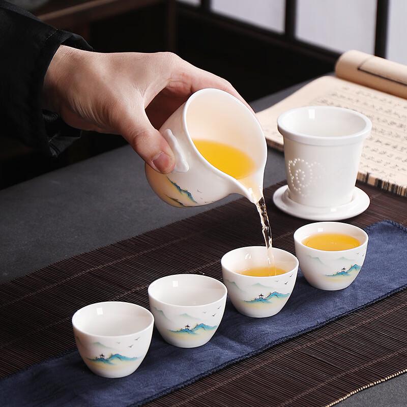 Shangqi White Porcelain Travel Tea Set