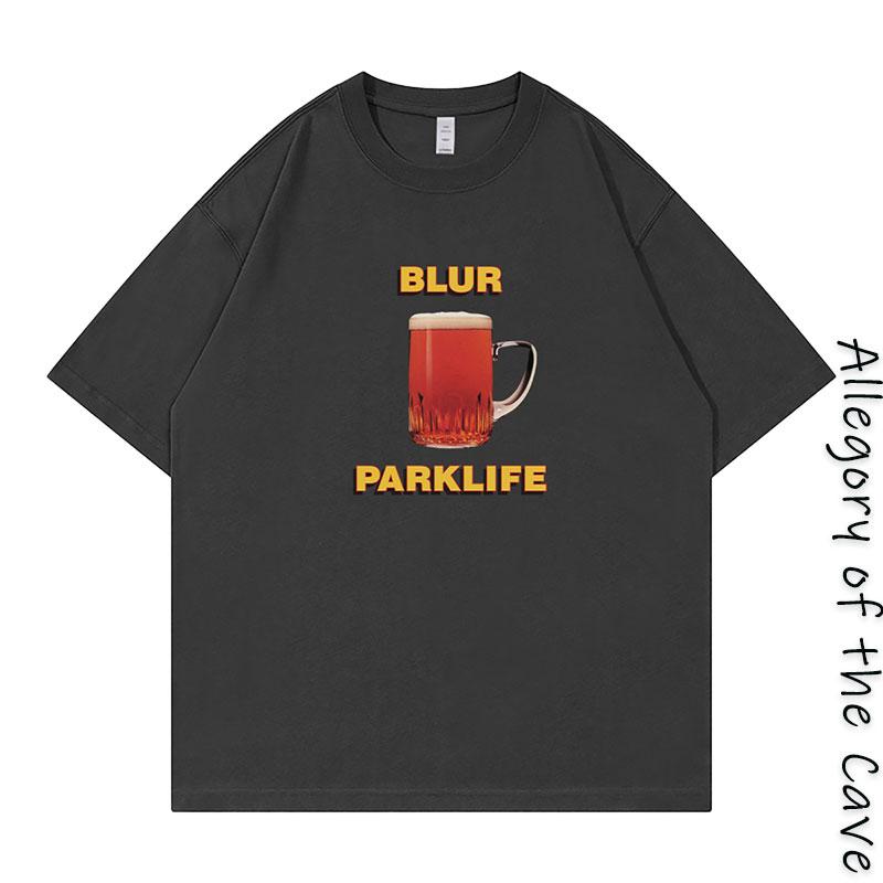 

Футболка Blur Blur Band Psychedelic Rock Whip Retro из хлопка с круглым вырезом и коротким рукавом для мужчин и женщин 2025 года Niche XXXXXL