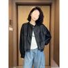 2024 Chic Autumn Women's Versatile High-End Loose Leather Jacket