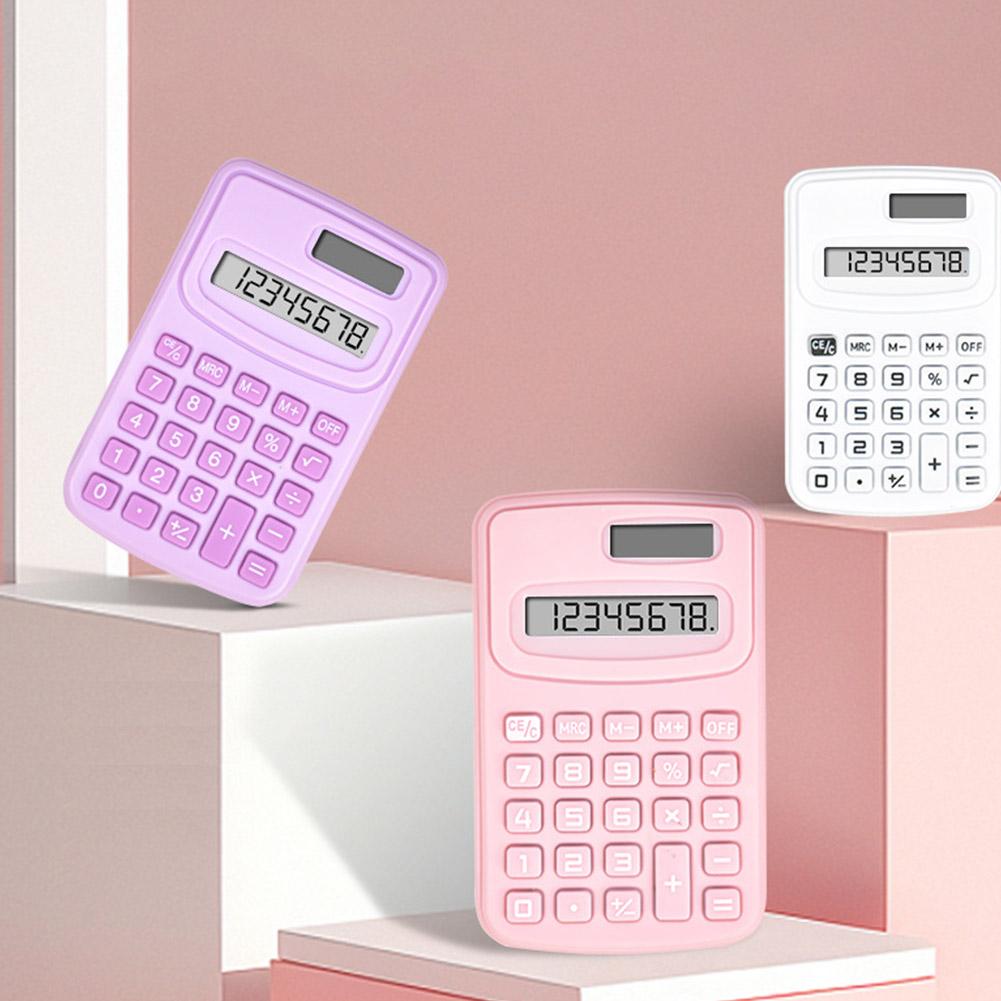 Portable Calculator Cute 8 Digits LCD Electronic Kids Home Office Primary School  Calculator Teaching Supplies