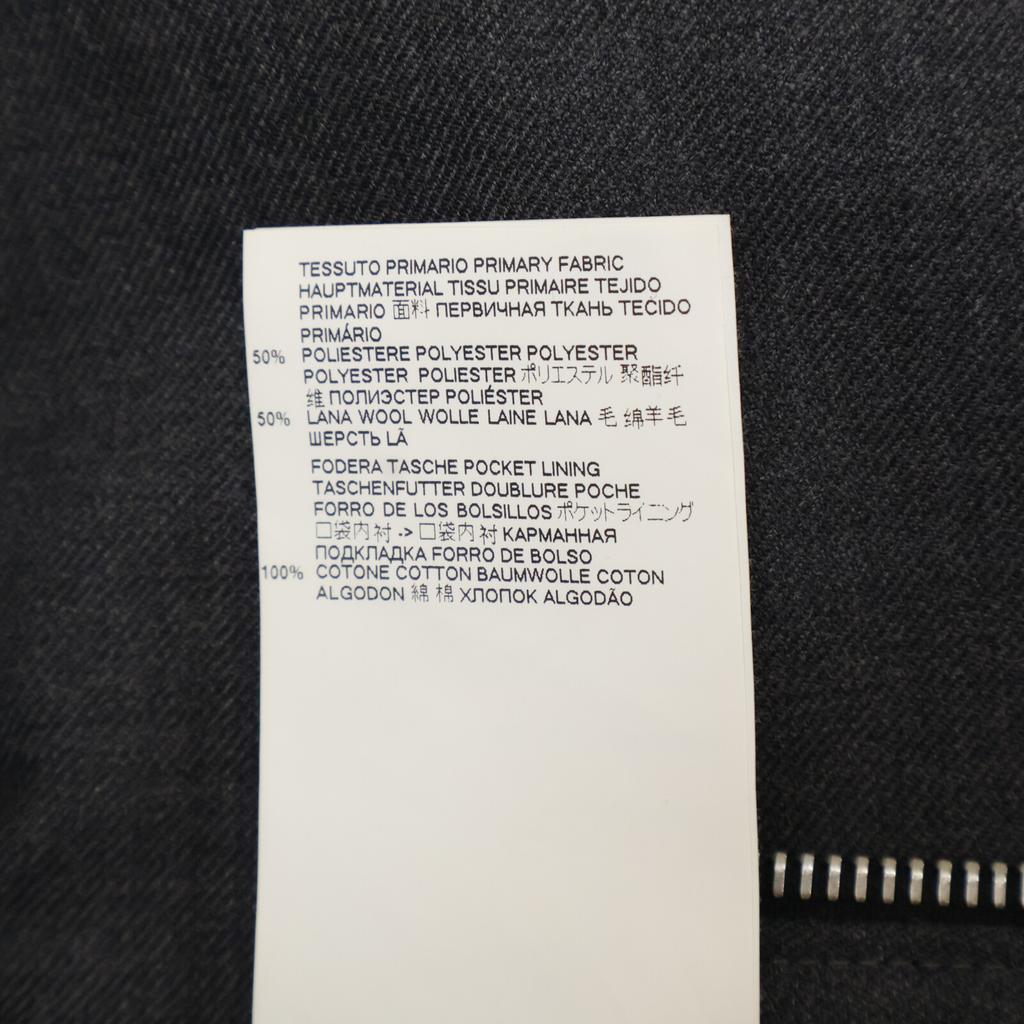 Maison Margiela S51KA0453 Gray Wool Blend Wide Front Zip Slacks Bottoms 36 grayUsed