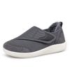 Wide Toe Box Elderly Warm Shoes Men Women Hook & Loop Plush Walking Shoes Winter Casual Cotton Footwear Size 35-46